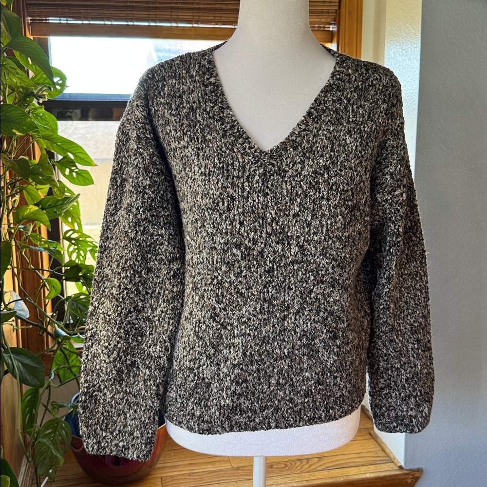 VTG 90’s peppered marled knit Knit Pebbled Crew Neck Sweater EVC SZ small/medium